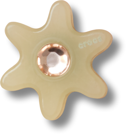 Tan Flower with Gem