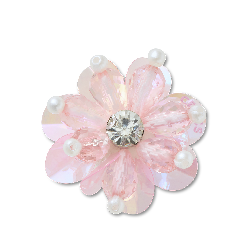Pink Sequin and Pearl Flower