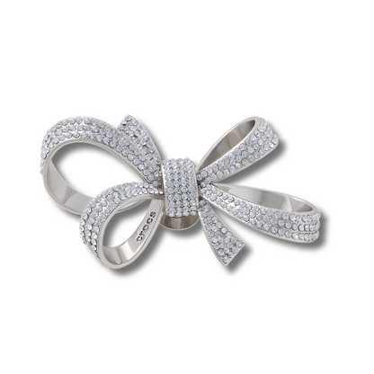 Silver Gem Bow Charm