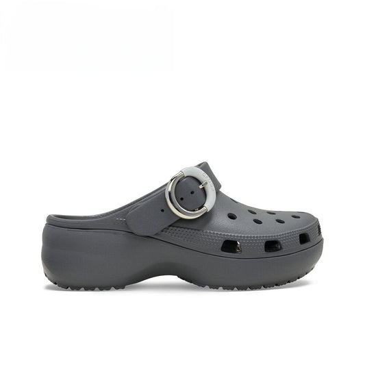 Women Classic Platform Dipped Buckle Clog